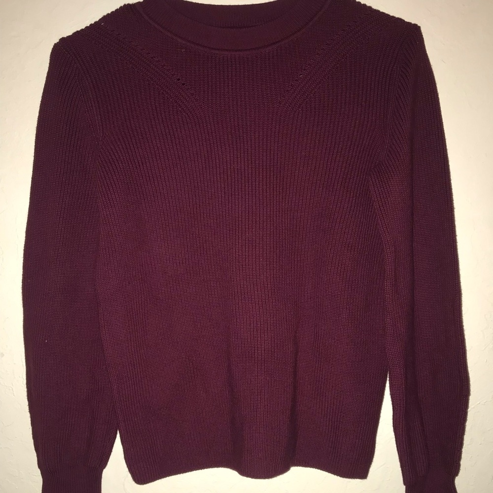 Wine Red Knit Sweater